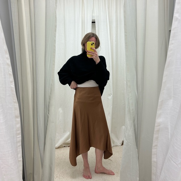 Sies Marjan Satin Asymmetrical Hem Skirt - Picture 3 of 8